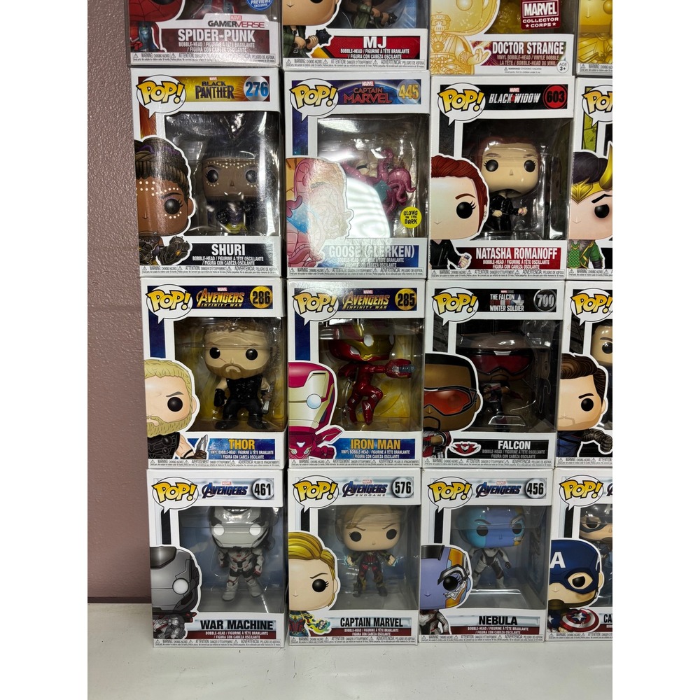 Marvel Funko Pop Lot of 19 Loki Spider-Punk Stan Lee Iron Man Black Panther MCU - Picture 5 of 5